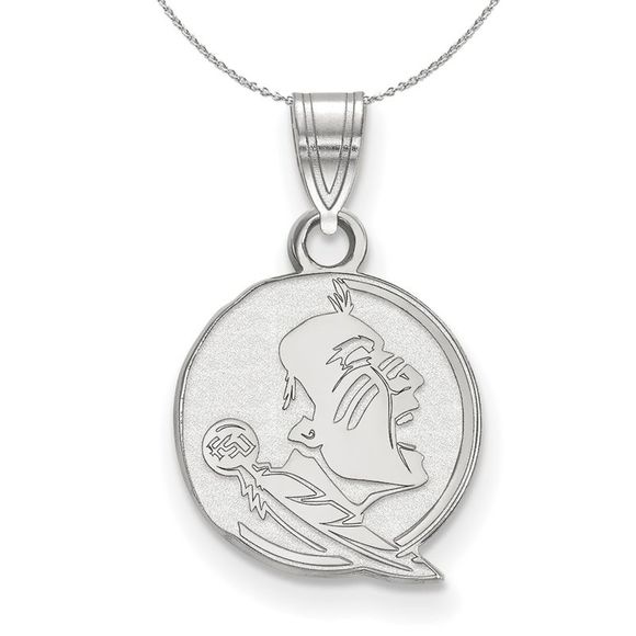 Sterling Silver Florida State Small Necklace - 16 Inch